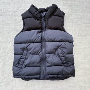 Old Navy Black Puffer Vest EUC 4T